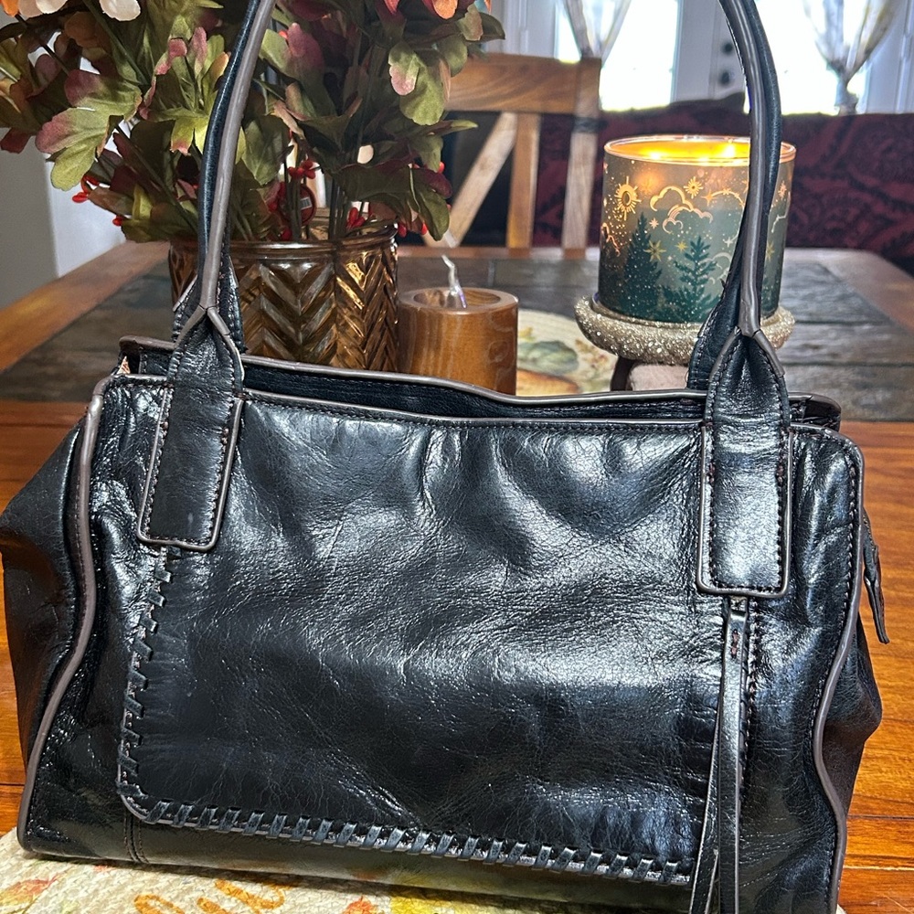 HOBO Black Leather Shoulder Bag